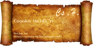 Csonka Helén névjegykártya