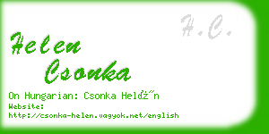 helen csonka business card